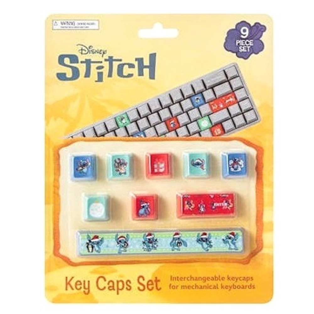 Disney Licensed 'Stitch' Christmas Holiday Keycaps Set for Mechanical Keyboards